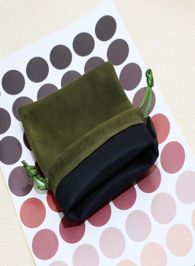 Mini Skater Velvet Drawstring Gift Bags for Christmas Wedding Party Favor Bags Small Jewelry Pouches Soft Velvet Cloth Holiday Present Bags, Pack of 3 (Dark Green) - Image 4